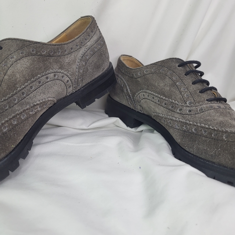 Church's Oxford Shoe Eve Women's Suede Gray Sz 40 (US Size 9)